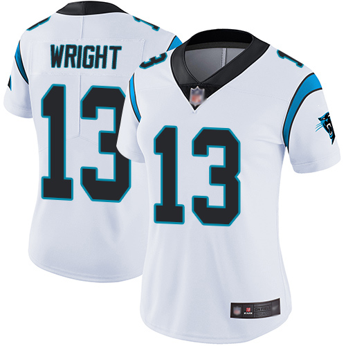 Carolina Panthers Limited White Women Jarius Wright Road Jersey NFL Football #13 Vapor Untouchable->women nfl jersey->Women Jersey